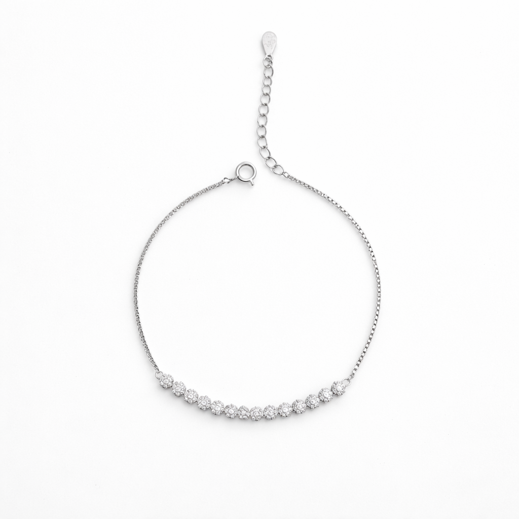 Classic Diamond Tennis Bracelet in 925 Sterling Silver