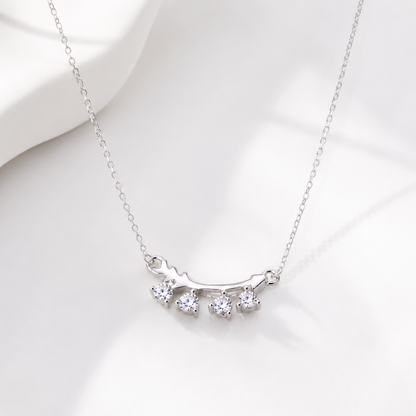 Cupid's Arc CZ Necklace in 925 Sterling Silver