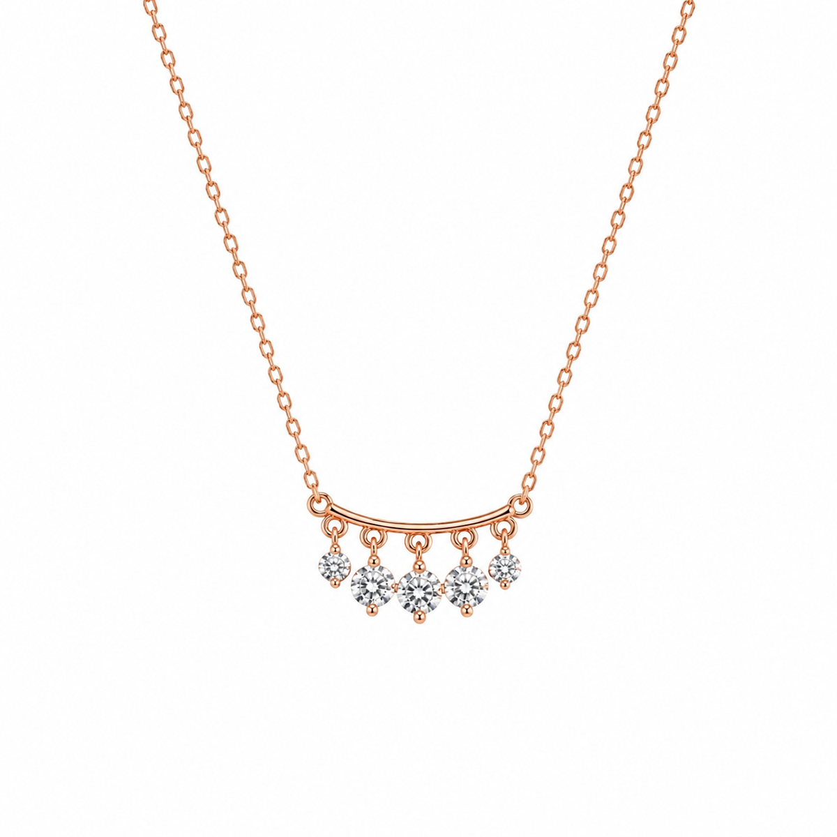 Celeste Rose Gold Drop Necklace