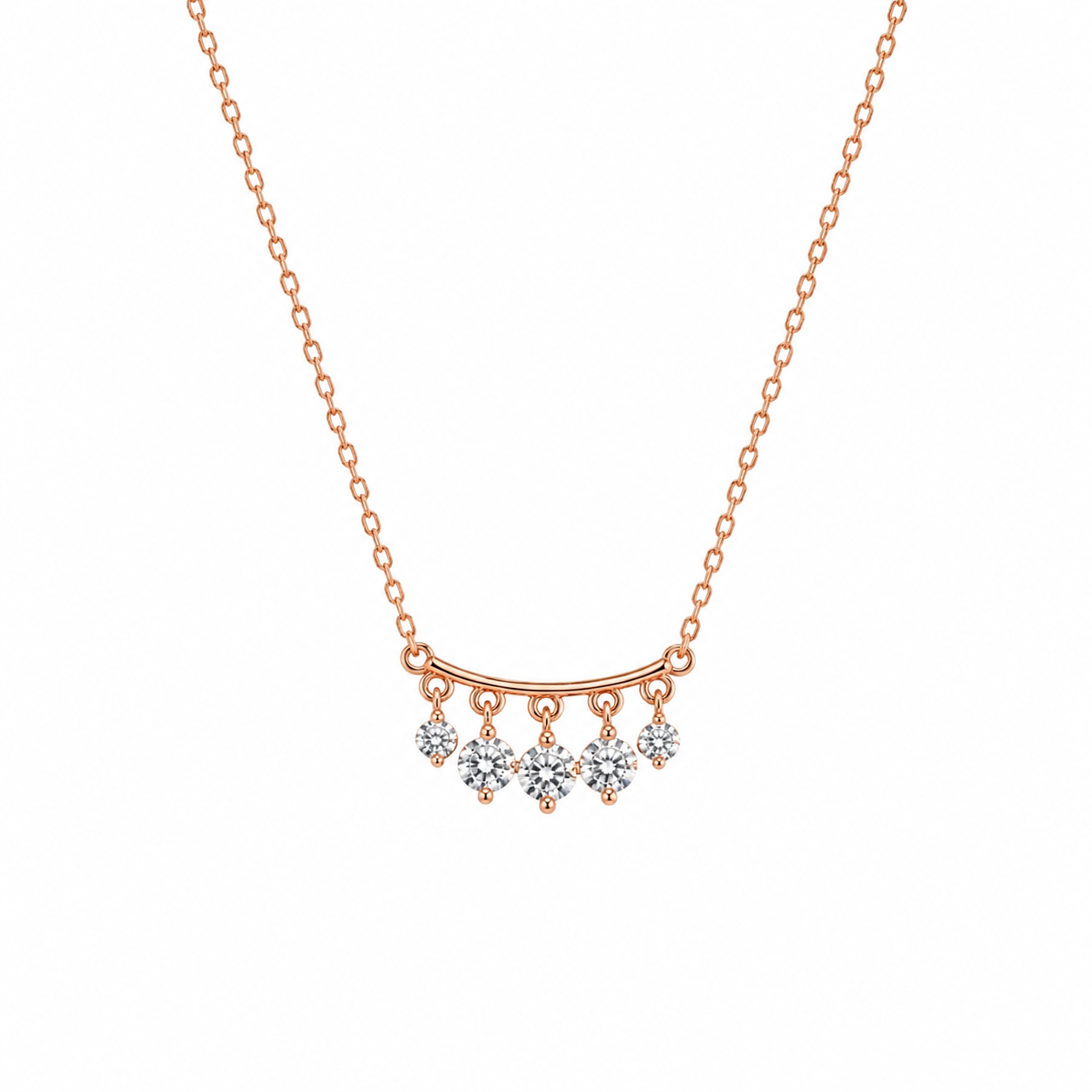 Celeste Rose Gold Drop Necklace