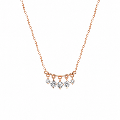 Celeste Rose Gold Drop Necklace