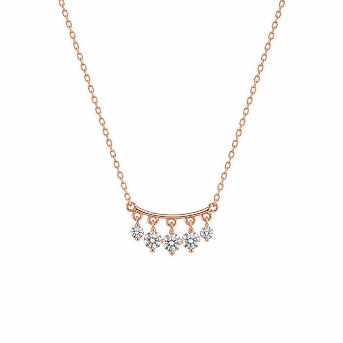 Celeste Rose Gold Drop Necklace