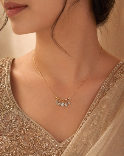 Celeste Rose Gold Drop Necklace