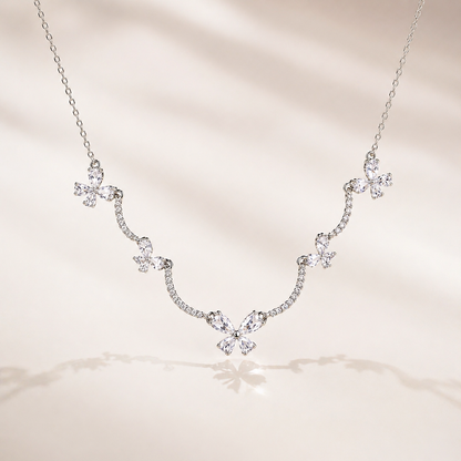 Silver Flutter Butterfly Necklace in 925 Sterling Silver