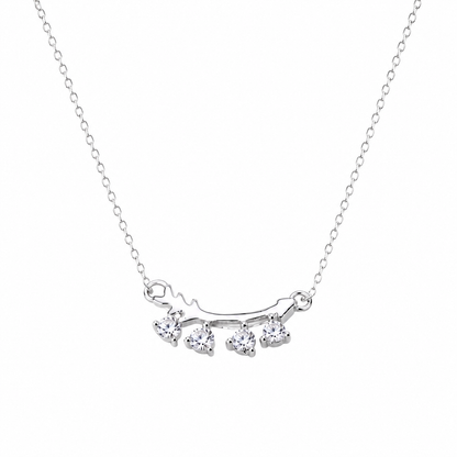 Cupid's Arc CZ Necklace in 925 Sterling Silver