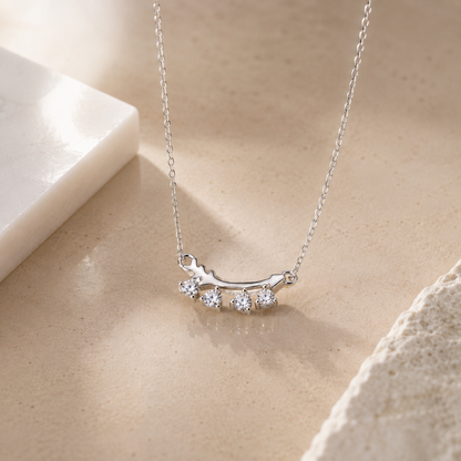Cupid's Arc CZ Necklace in 925 Sterling Silver