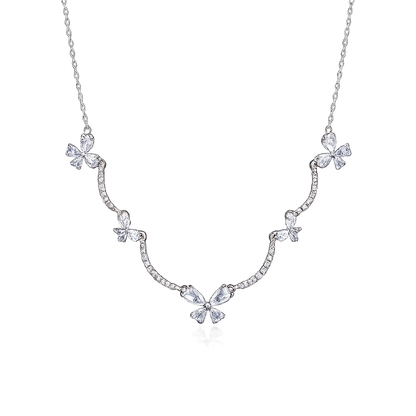 Silver Flutter Butterfly Necklace in 925 Sterling Silver
