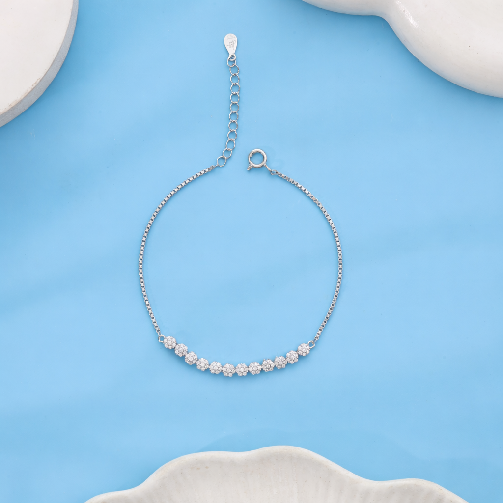 Classic Diamond Tennis Bracelet in 925 Sterling Silver