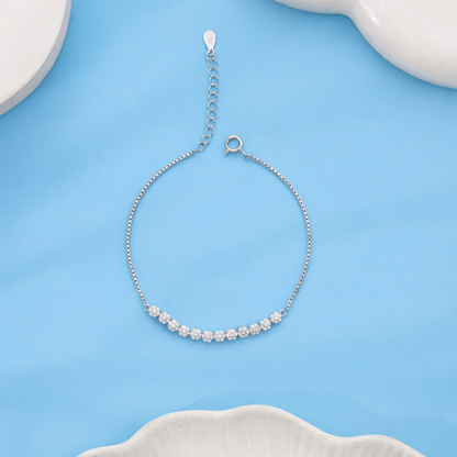 Classic Diamond Tennis Bracelet in 925 Sterling Silver